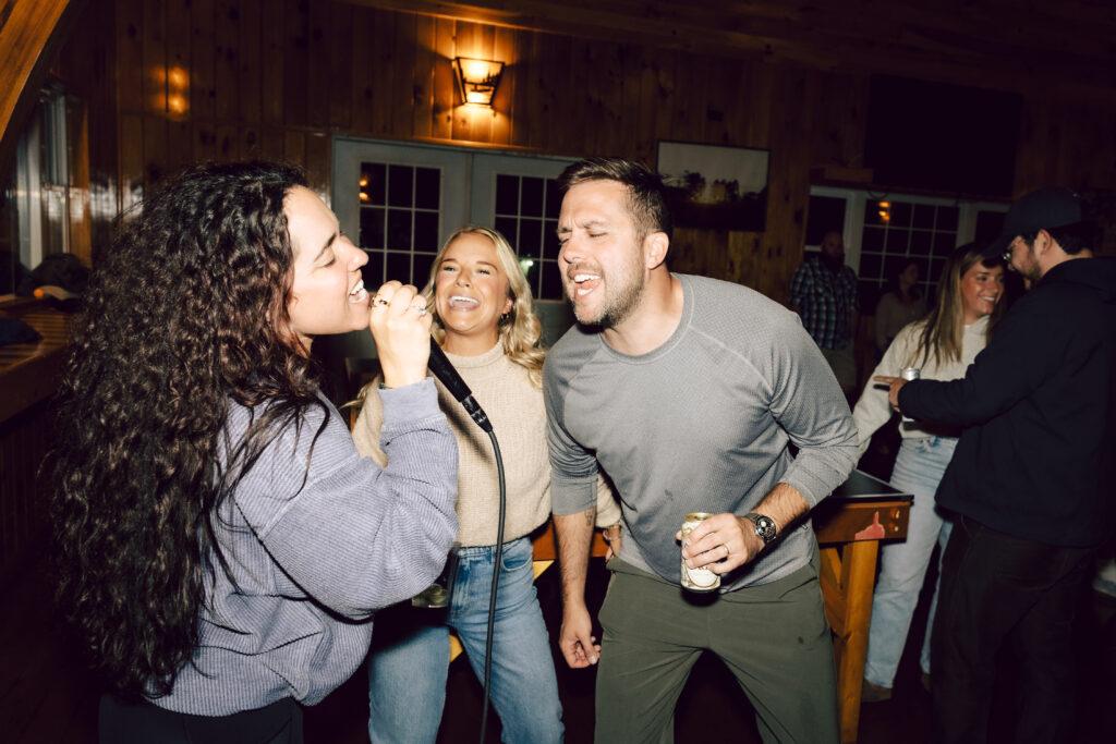 A community of guests sharing a moment of celebration together